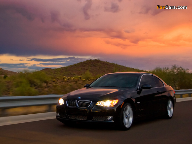 BMW 335i Coupe US-spec (E92) 2007–10 images (640 x 480)