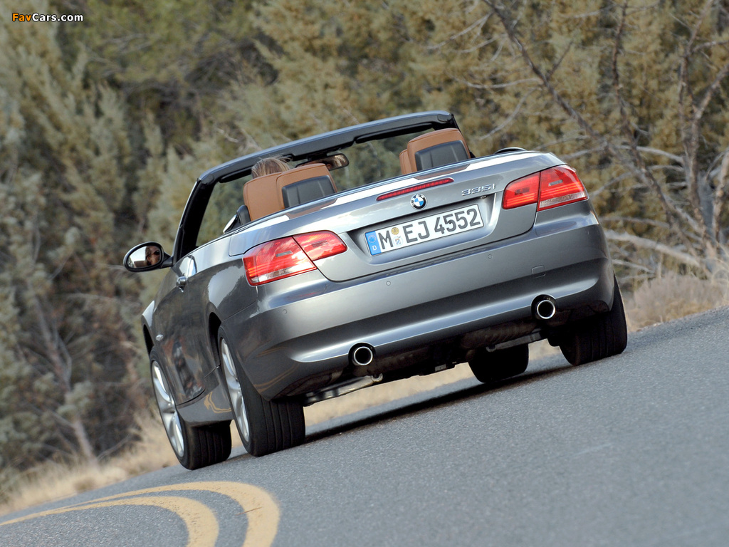 BMW 335i Cabrio (E93) 2007–10 images (1024 x 768)