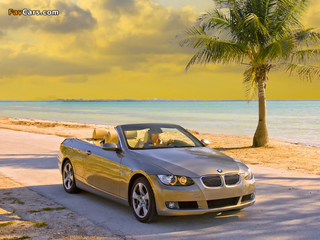 BMW 335i Cabrio US-spec (E93) 2007–10 images (640 x 480)