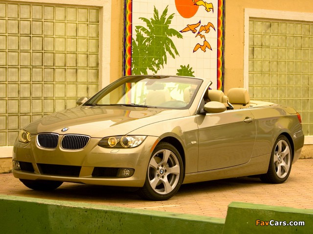 BMW 328i Cabrio US-spec (E93) 2007–10 pictures (640 x 480)
