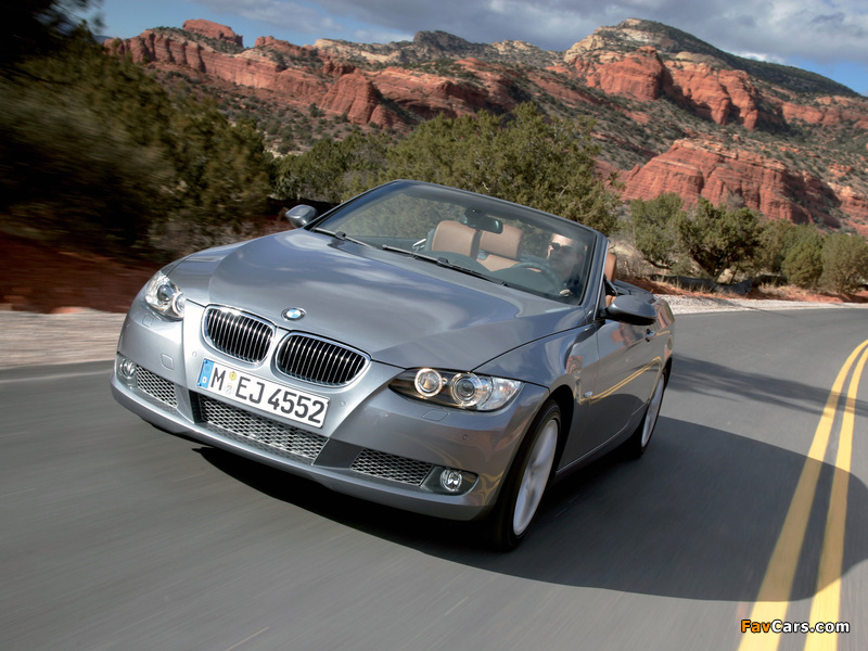 BMW 335i Cabrio (E93) 2007–10 wallpapers (800 x 600)