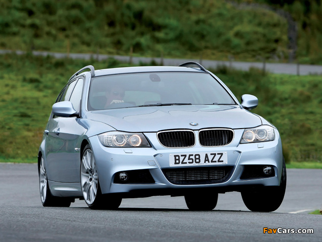 BMW 330d Touring M Sport Package UK-spec (E91) 2008–12 images (640 x 480)