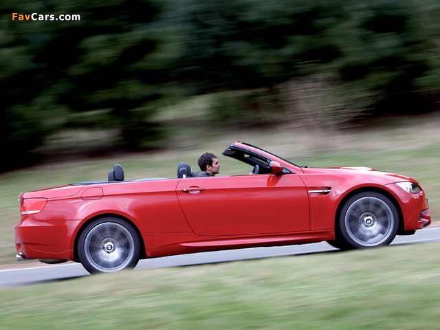 BMW M3 Cabrio UK-spec (E93) 2008 photos (640 x 480)