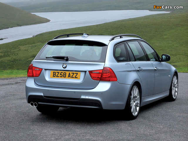 BMW 330d Touring M Sports Package UK-spec (E91) 2008–12 pictures (640 x 480)