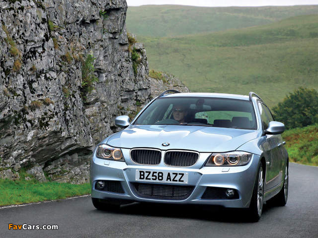 BMW 330d Touring M Sports Package UK-spec (E91) 2008–12 pictures (640 x 480)