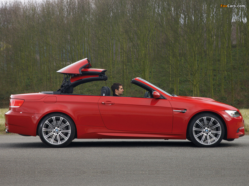 BMW M3 Cabrio UK-spec (E93) 2008 pictures (1024 x 768)