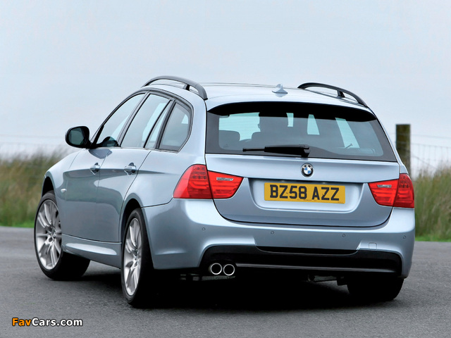 BMW 330d Touring M Sports Package UK-spec (E91) 2008–12 wallpapers (640 x 480)
