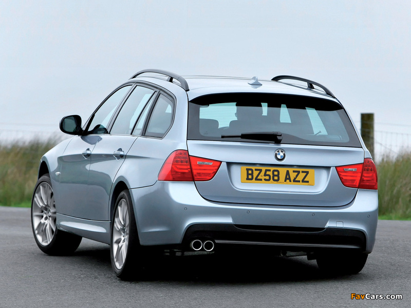 BMW 330d Touring M Sports Package UK-spec (E91) 2008–12 wallpapers (800 x 600)