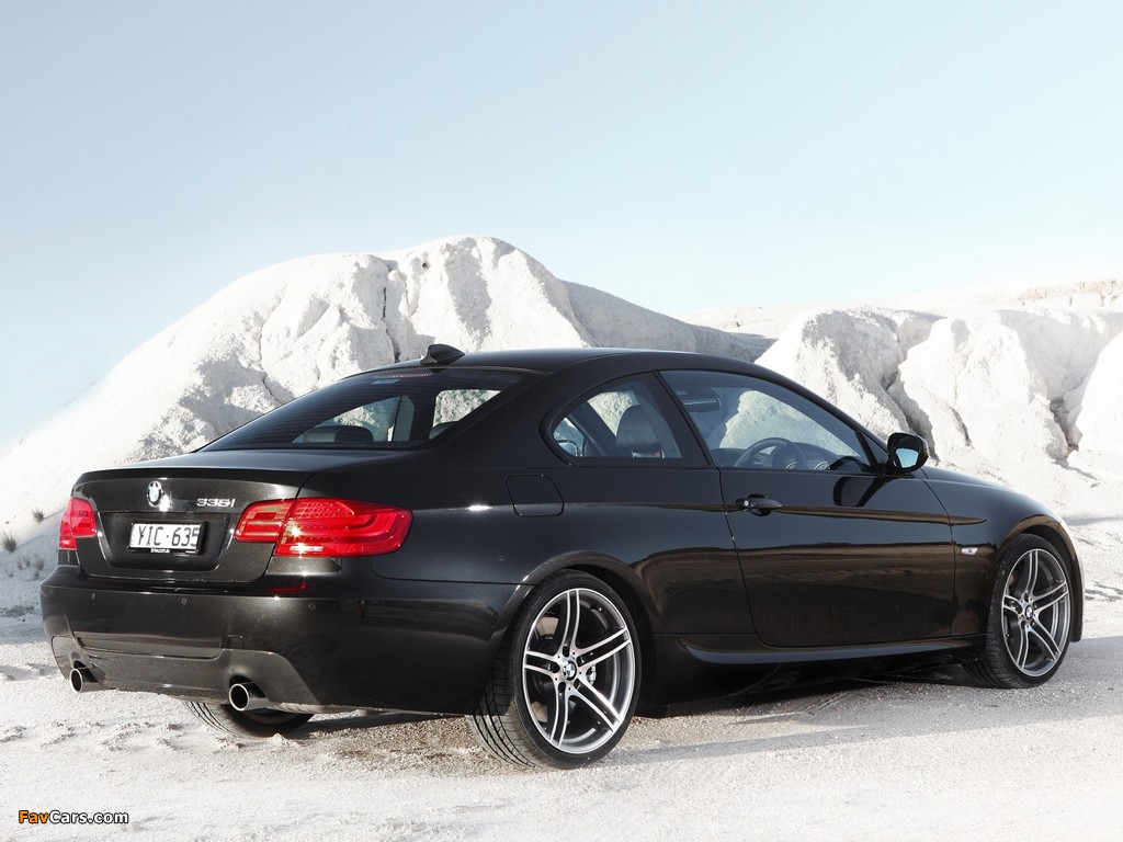 BMW 335i Coupe M Sports Package AU-spec (E92) 2010 wallpapers (1024 x 768)