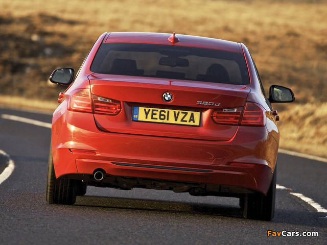 BMW 320d Sedan Sport Line UK-spec (F30) 2012 photos (640 x 480)