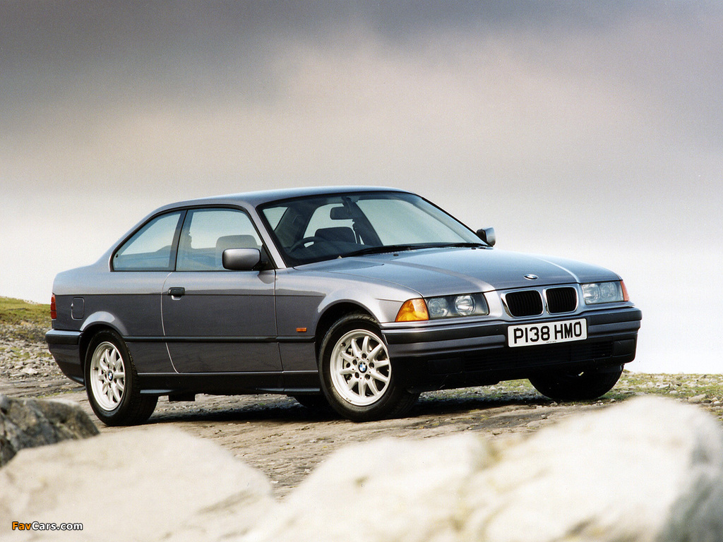 BMW 325i Coupe (E36) 1992–95 photos (1024 x 768)