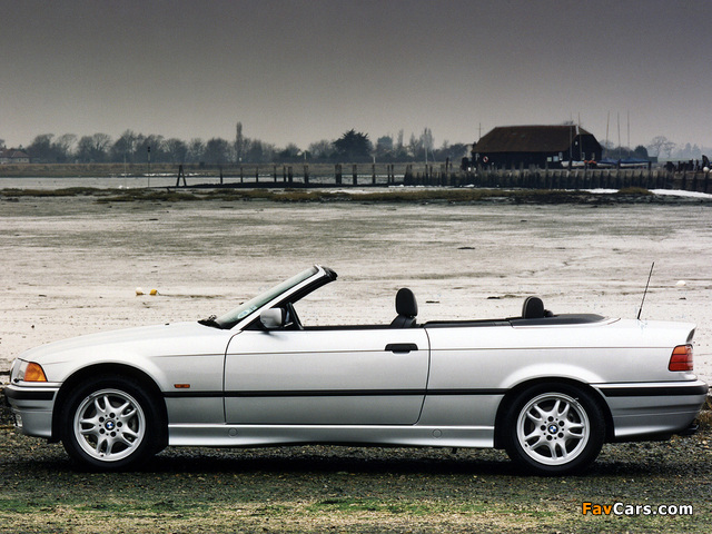 BMW 318i Cabrio UK-spec (E36) 1994–99 wallpapers (640 x 480)