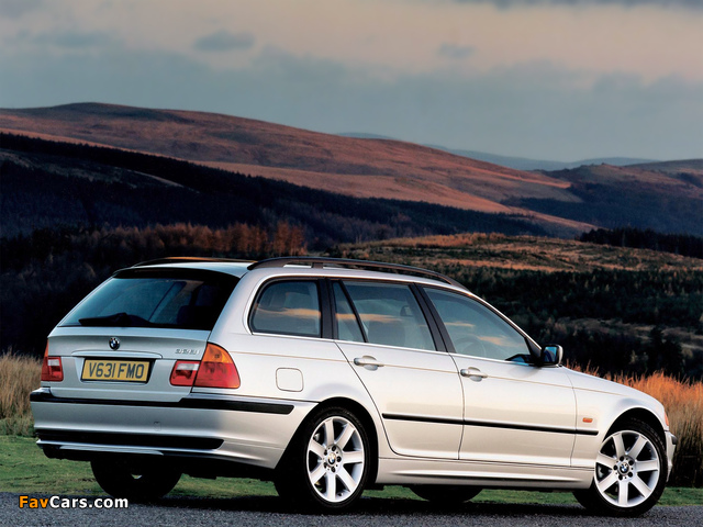 BMW 328i Touring UK-spec (E46) 1999–2000 images (640 x 480)