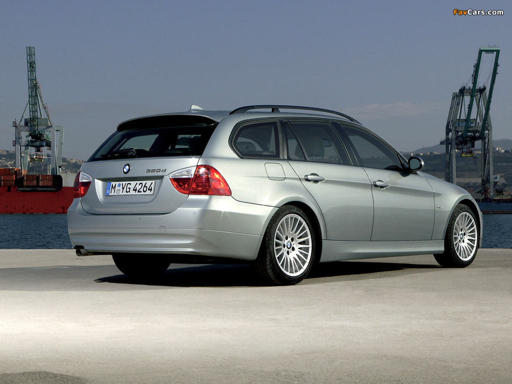 BMW 320d Touring (E91) 2006–08 wallpapers (1024 x 768)