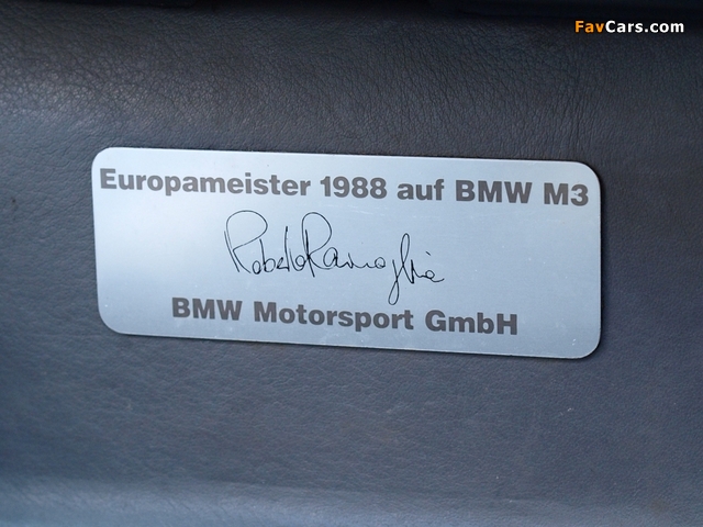Images of BMW M3 Europameister (E30) 1988 (640 x 480)