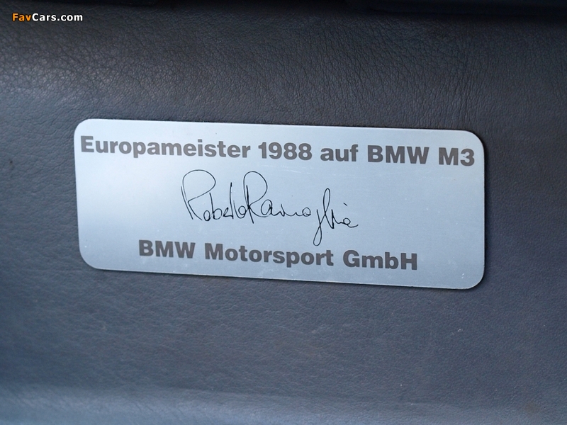 Images of BMW M3 Europameister (E30) 1988 (800 x 600)