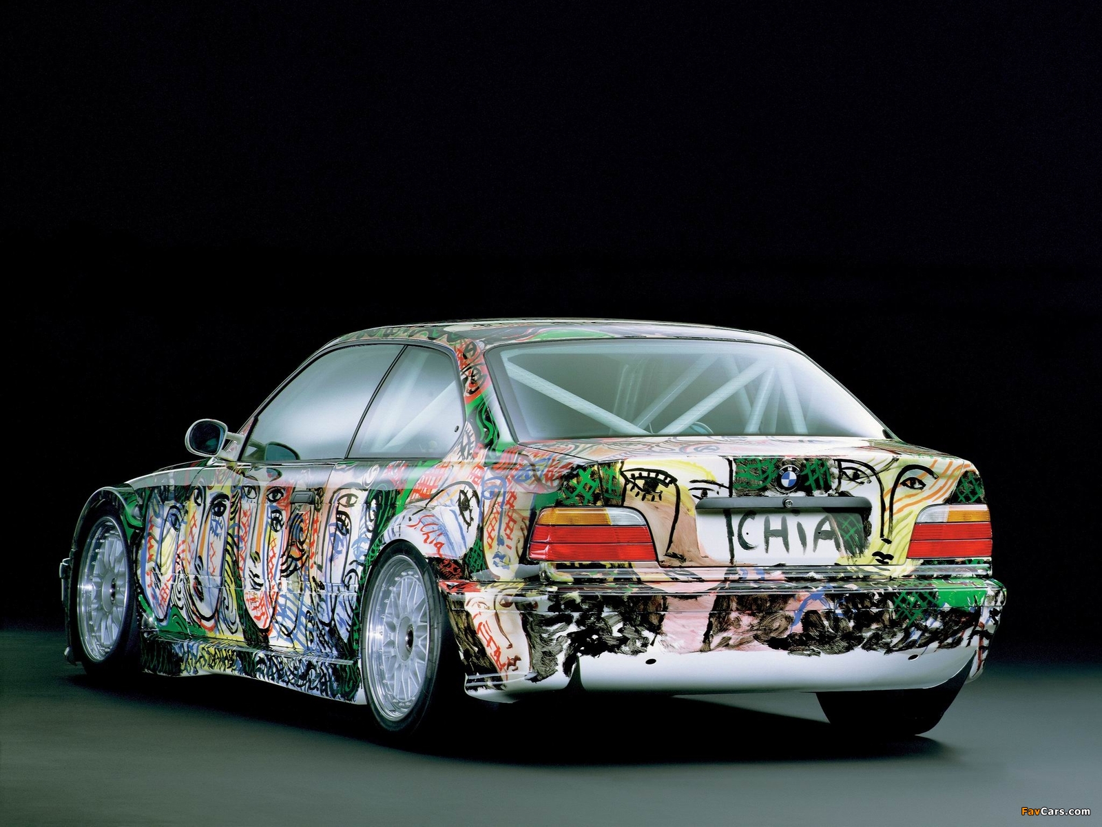 Images of BMW 3er Coupe Art Car by Sandro Chia (E36) 1992 (1600 x 1200)