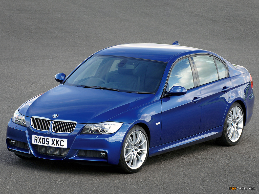 Images of BMW 330d M Sports Package UK-spec (E90) 2006 (1024 x 768)