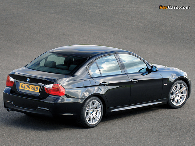 Images of BMW 318d M Sports Package UK-spec (E90) 2006 (640 x 480)