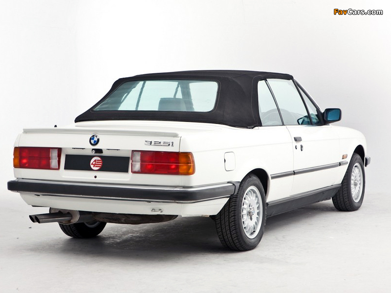 Photos of BMW 325i Cabrio UK-spec (E30) 1986–93 (800 x 600)