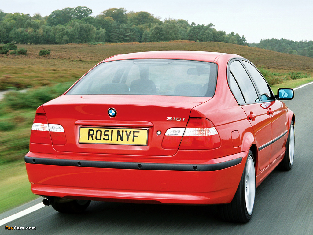 Photos of BMW 318i Sedan UK-spec (E46) 2001–05 (1024 x 768)