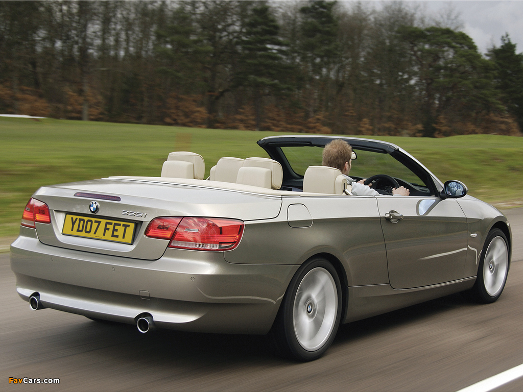 Photos of BMW 335i Cabrio UK-spec (E93) 2007–10 (1024 x 768)