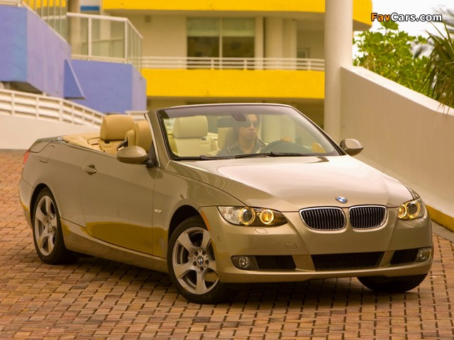 Photos of BMW 328i Cabrio US-spec (E93) 2007–10 (640 x 480)