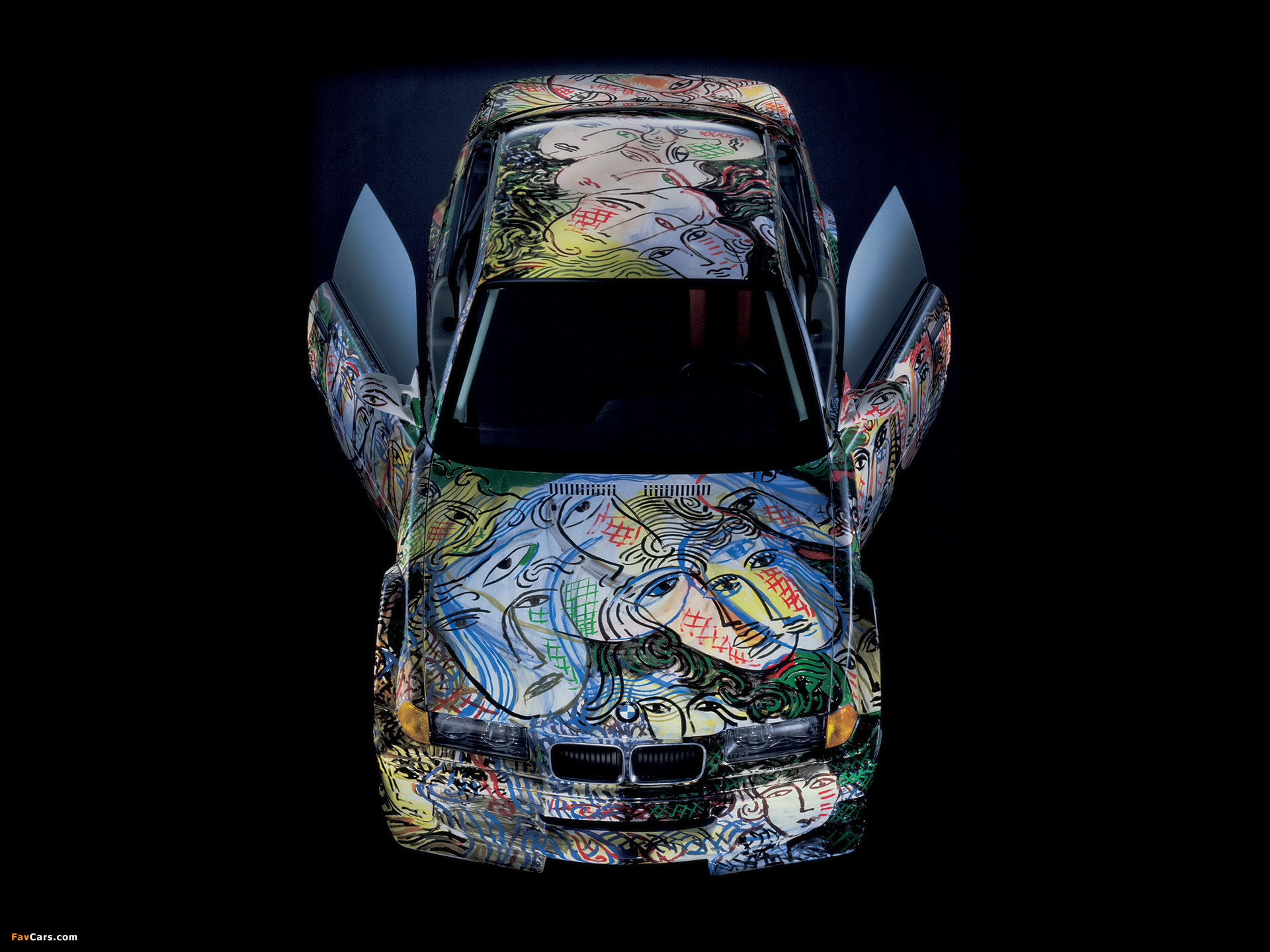 Pictures of BMW 3er Coupe Art Car by Sandro Chia (E36) 1992 (1920 x 1440)