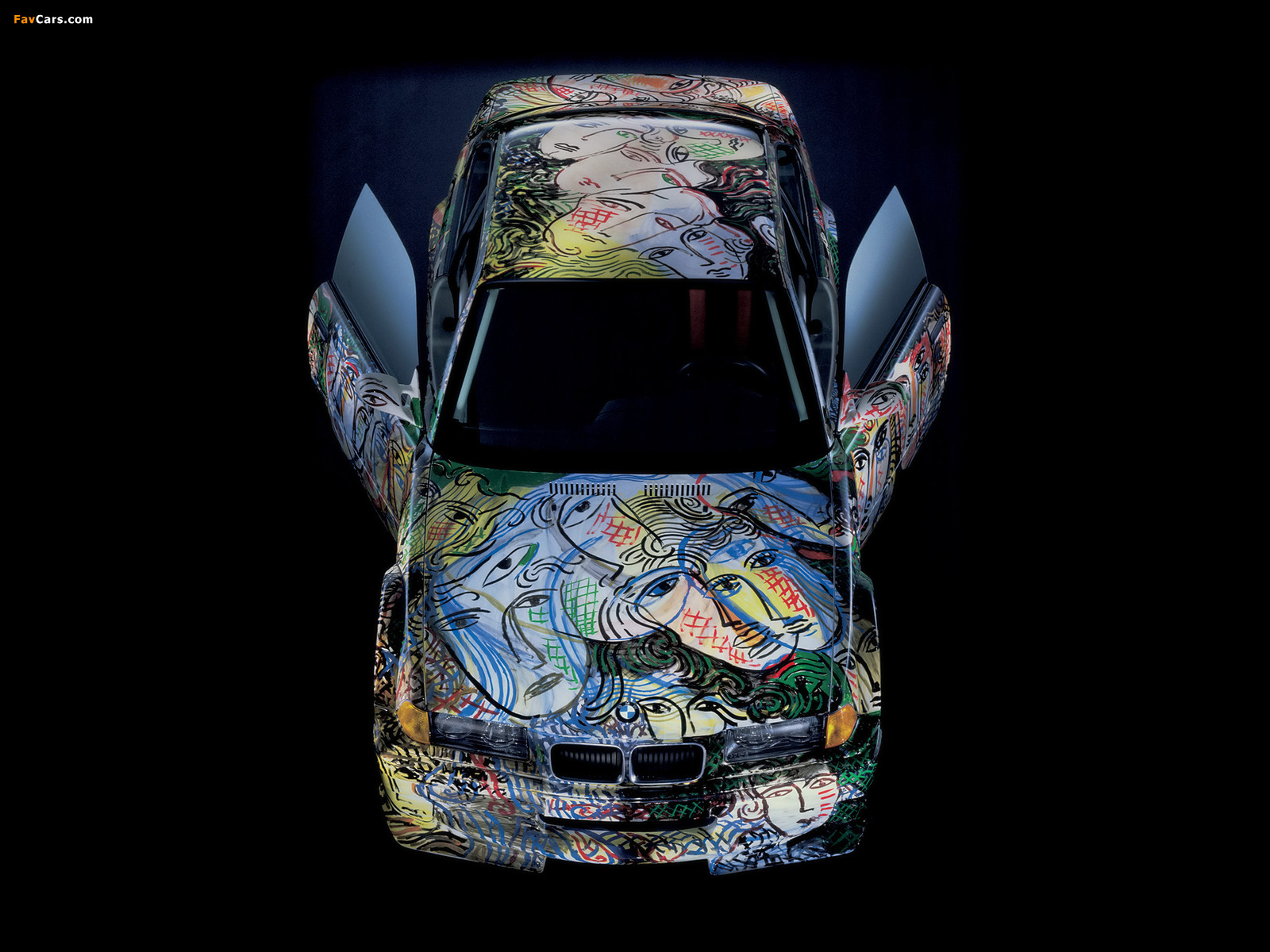 Pictures of BMW 3er Coupe Art Car by Sandro Chia (E36) 1992 (1600 x 1200)