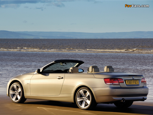 Pictures of BMW 335i Cabrio UK-spec (E93) 2007–10 (640 x 480)