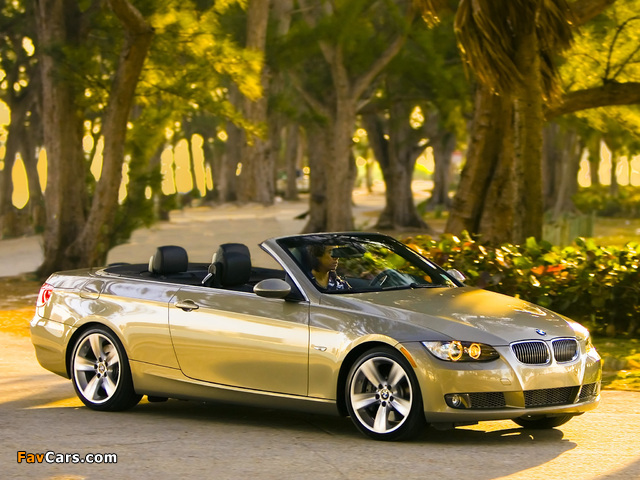 Pictures of BMW 335i Cabrio US-spec (E93) 2007–10 (640 x 480)