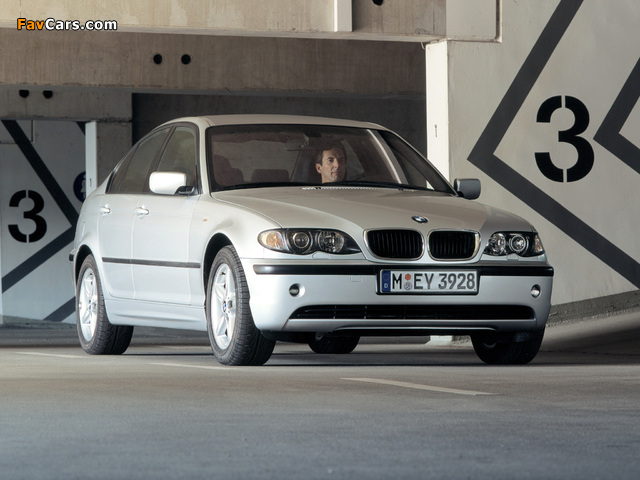 BMW 318i Sedan (E46) 2001–05 wallpapers (640 x 480)