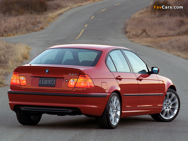 BMW 330i Performance Package US-spec (E46) 2001–05 wallpapers (640 x 480)