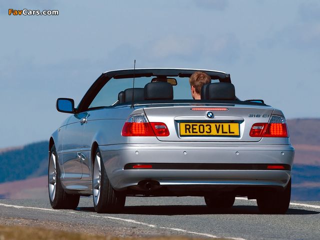 BMW 318Ci Cabrio (E46) 2001–06 wallpapers (640 x 480)