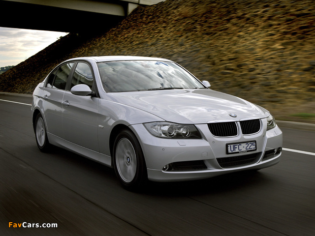 BMW 320d Sedan AU-spec (E90) 2005–08 wallpapers (640 x 480)