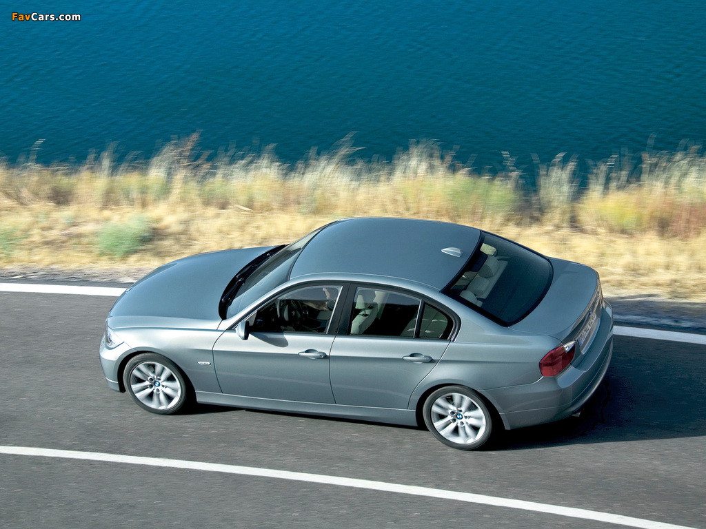 BMW 320d Sedan (E90) 2005–08 wallpapers (1024 x 768)