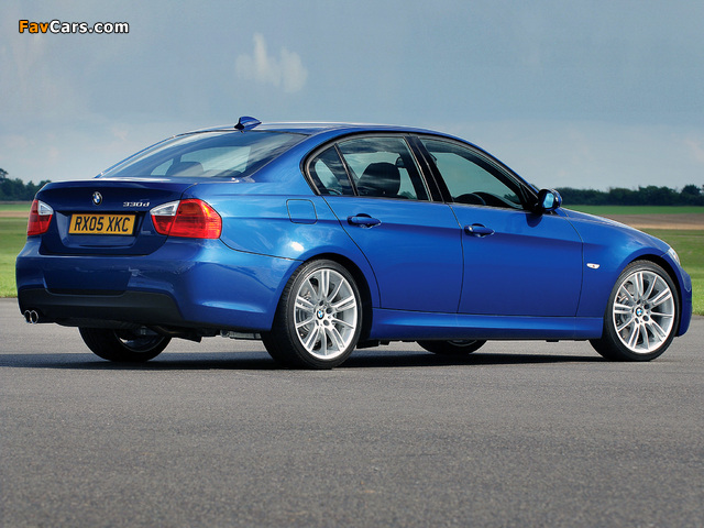 BMW 330d M Sports Package UK-spec (E90) 2006 wallpapers (640 x 480)