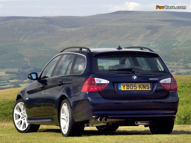 BMW 325i Touring UK-spec (E91) 2006–08 wallpapers (640 x 480)
