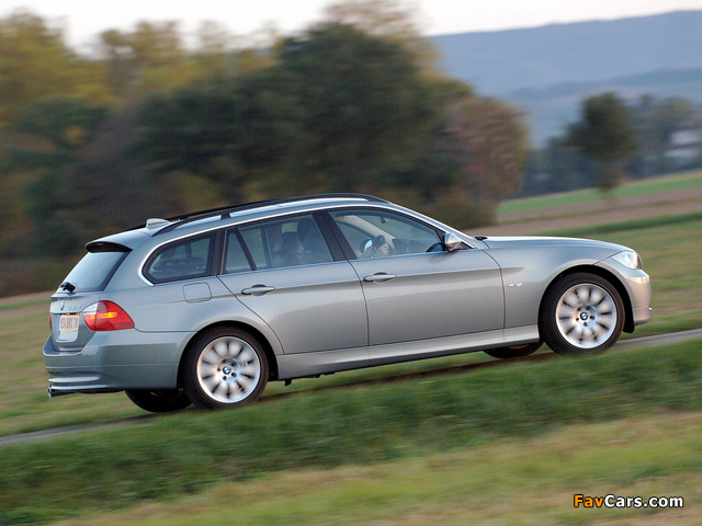 BMW 330xd Touring (E91) 2006–08 wallpapers (640 x 480)