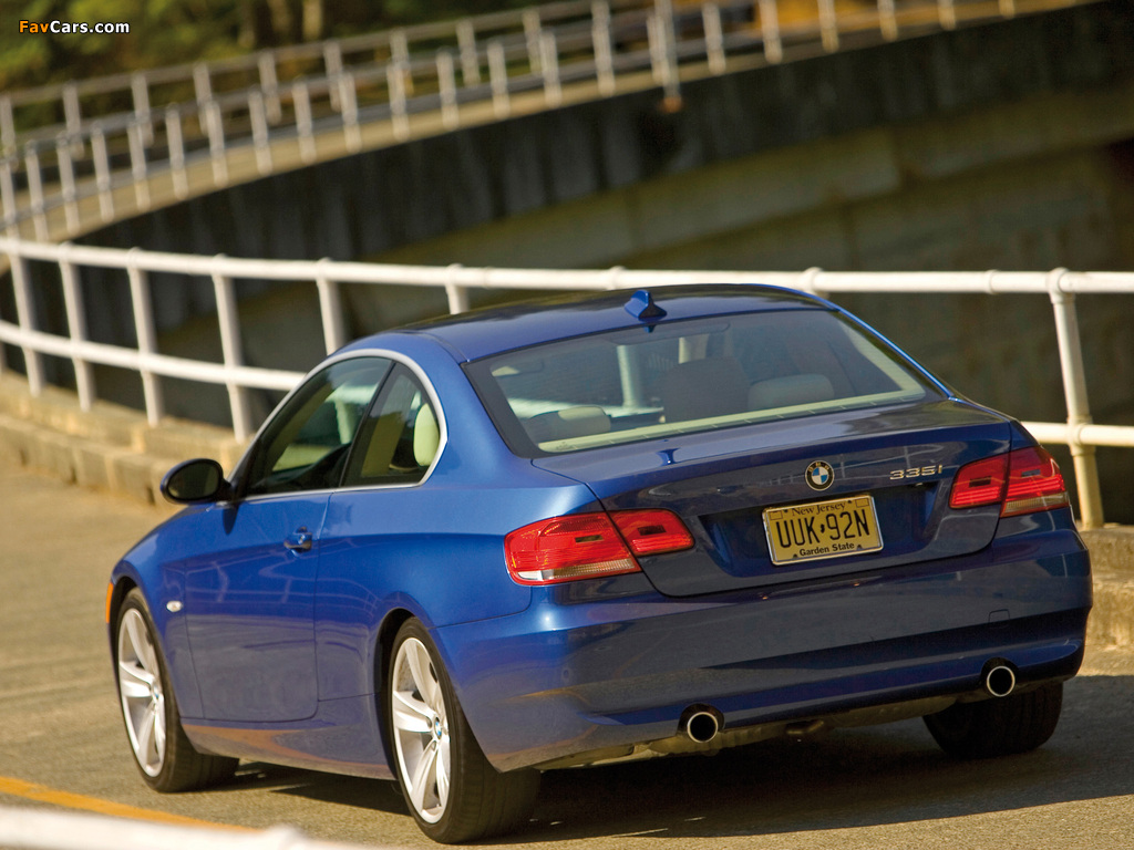 BMW 335i Coupe US-spec (E92) 2007–10 wallpapers (1024 x 768)