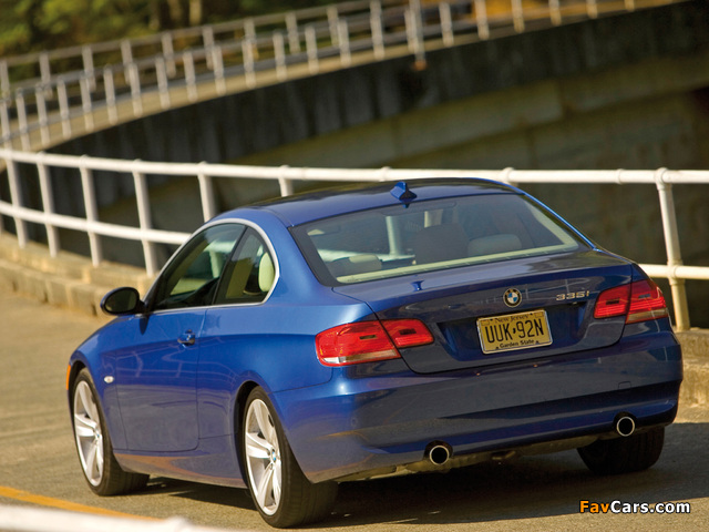 BMW 335i Coupe US-spec (E92) 2007–10 wallpapers (640 x 480)