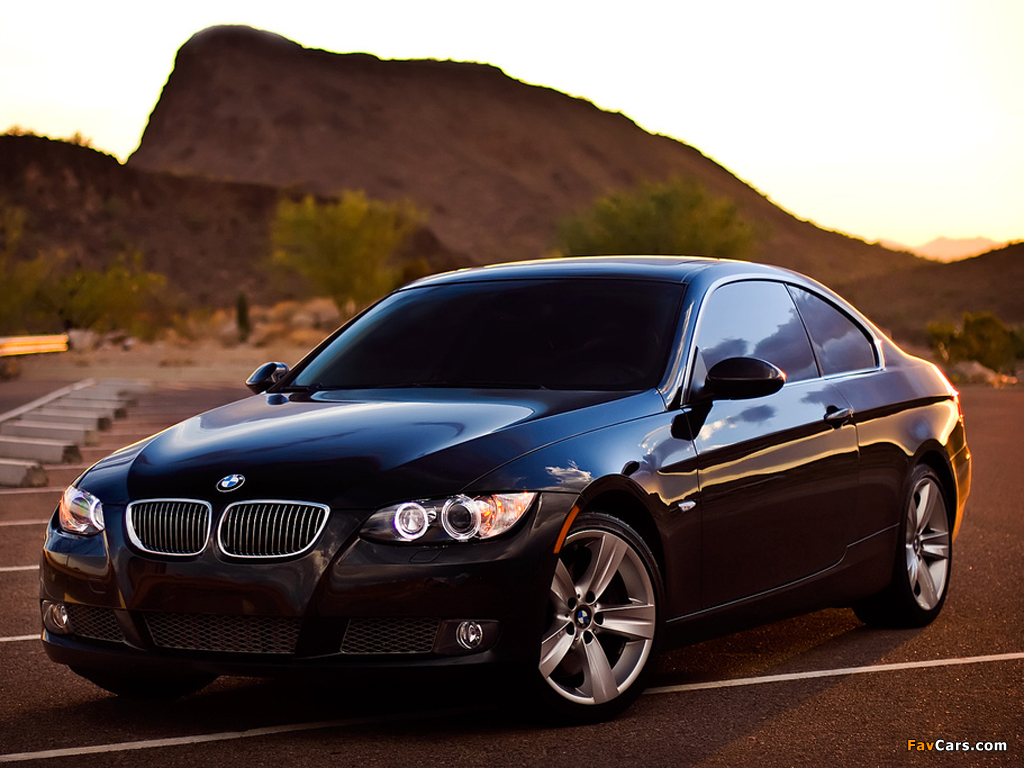 BMW 335i Coupe US-spec (E92) 2007–10 wallpapers (1024 x 768)