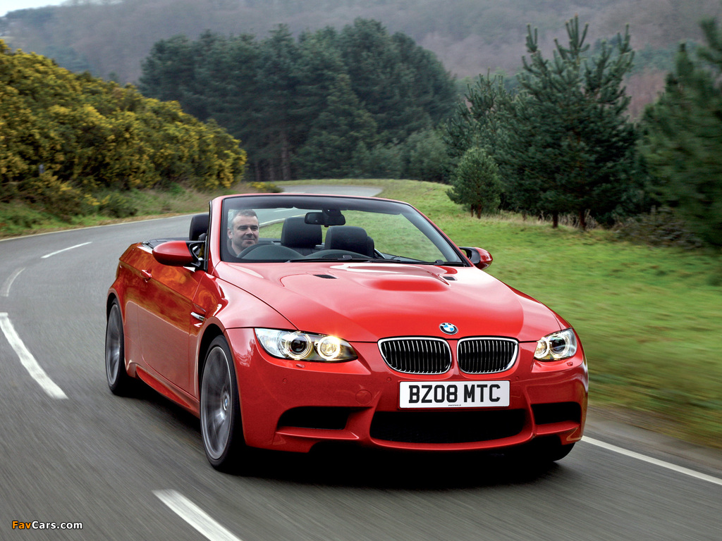 BMW M3 Cabrio UK-spec (E93) 2008 wallpapers (1024 x 768)