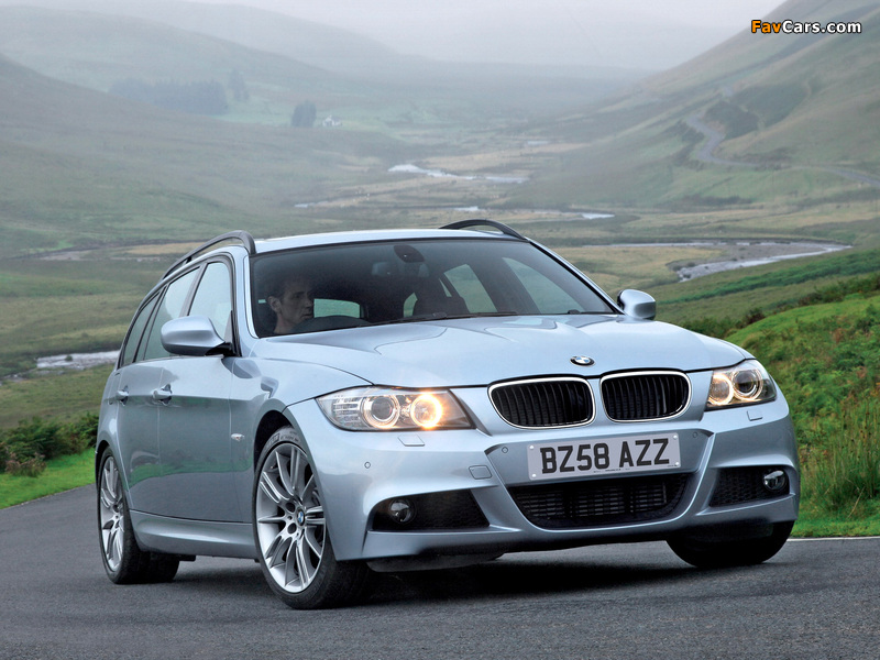 BMW 330d Touring M Sports Package UK-spec (E91) 2008–12 wallpapers (800 x 600)