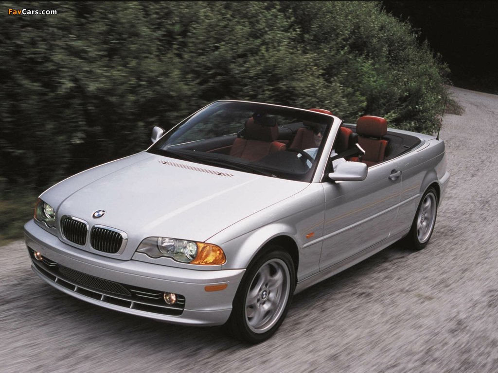 BMW 3 Series Cabrio (E46) 2000–06 wallpapers (1024 x 768)