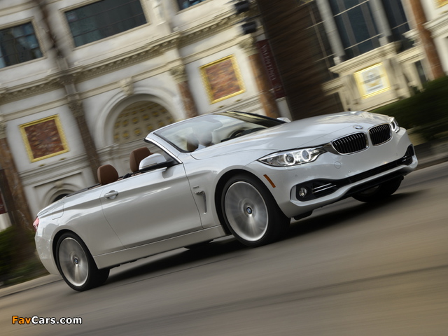 BMW 435i Cabrio Luxury Line US-spec (F33) 2014 photos (640 x 480)