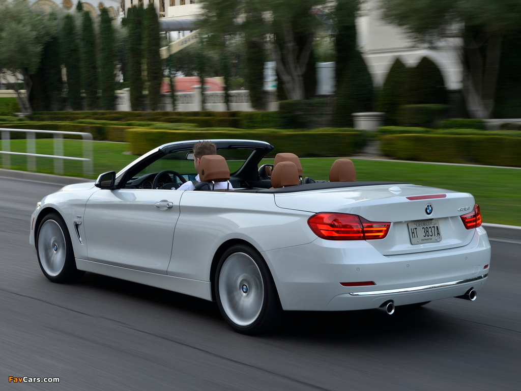 BMW 435i Cabrio Luxury Line US-spec (F33) 2014 photos (1024 x 768)