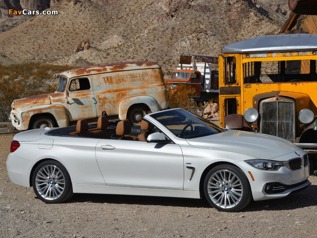 BMW 435i Cabrio Luxury Line US-spec (F33) 2014 pictures (640 x 480)
