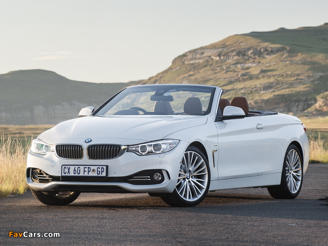 BMW 428i Cabrio Luxury Line ZA-spec (F33) 2014 wallpapers (640 x 480)