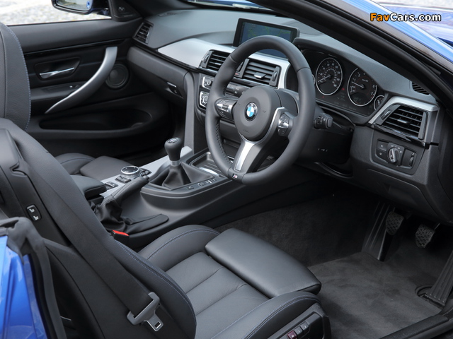 BMW 435i Cabrio M Sport Package UK-spec (F33) 2014 wallpapers (640 x 480)